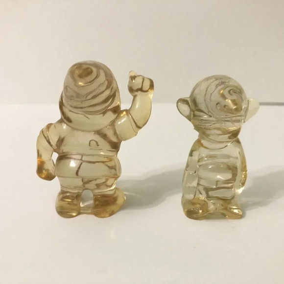 Vintage Walt Disney Dwarfs Lucite Figures Dopey Snow White Doc Lot of 2 - Picture 3 of 14